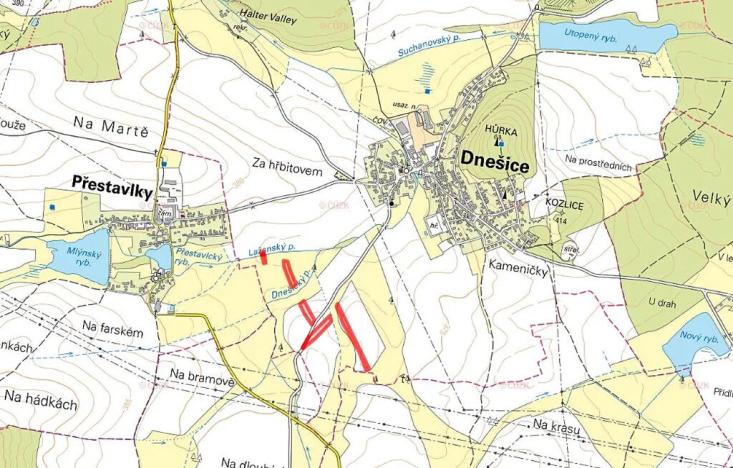 Prodej pole, Dnešice, 22848 m2