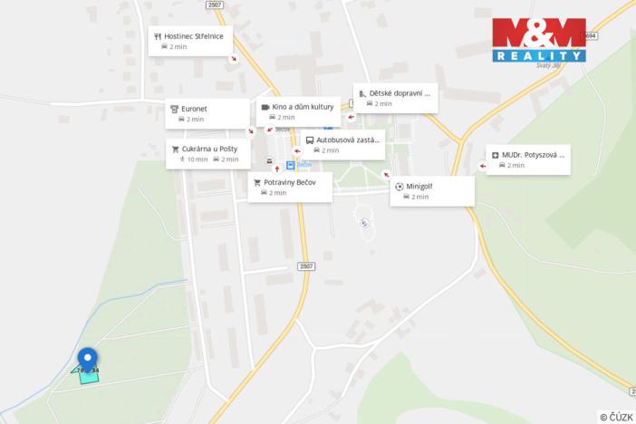 Prodej zahrady, Bečov, 811 m2