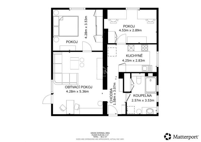 Prodej bytu 3+1, Jirkov, Budovatelů, 84 m2