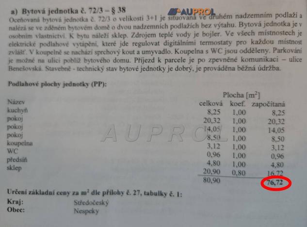 Prodej bytu 3+1, Nespeky, Benešovská, 77 m2