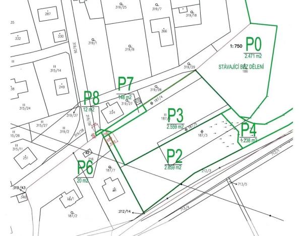 Prodej pozemku pro bydlení, Vysoký Chlumec, 2553 m2