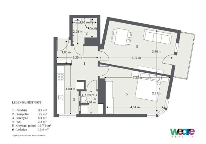 Prodej bytu 2+1, Praha - Holešovice, U Uranie, 55 m2