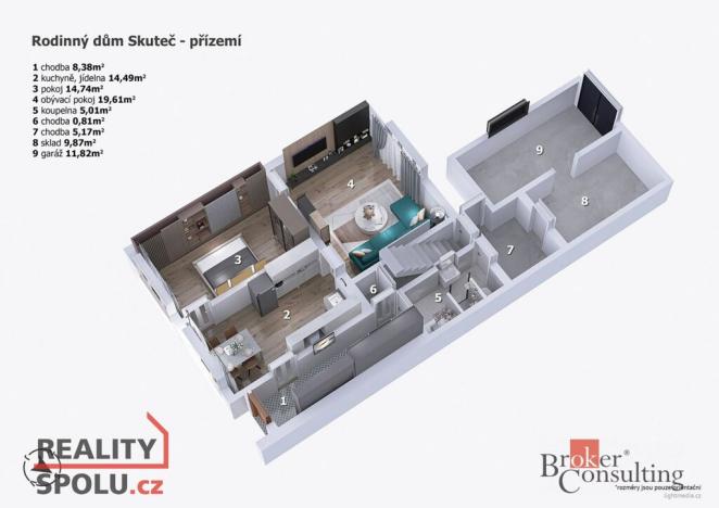 Prodej rodinného domu, Skuteč, Vilibalda Svobody, 75 m2