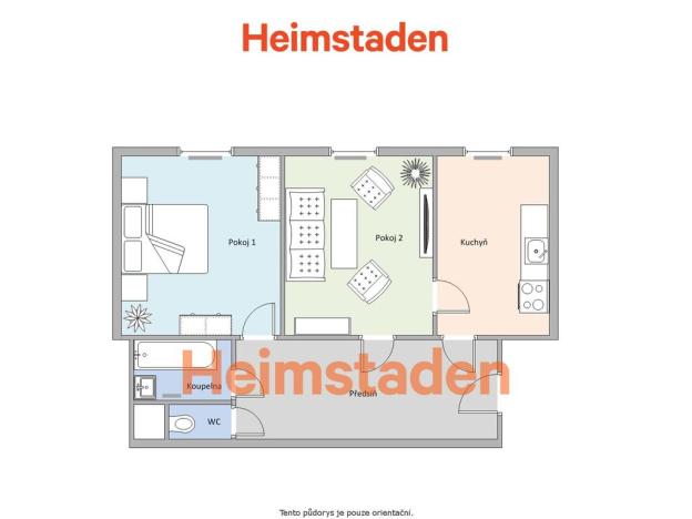Pronájem bytu 2+1, Ostrava - Poruba, Opletalova, 53 m2