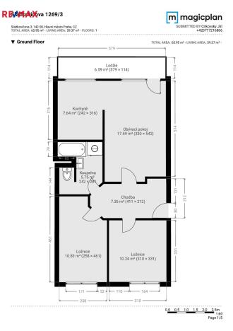 Prodej bytu 3+kk, Praha - Krč, Sládkovičova, 67 m2