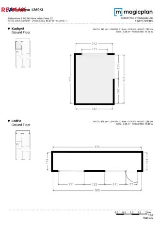 Prodej bytu 3+kk, Praha - Krč, Sládkovičova, 67 m2