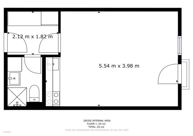 Prodej bytu 1+kk, Hostivice, Školská, 28 m2