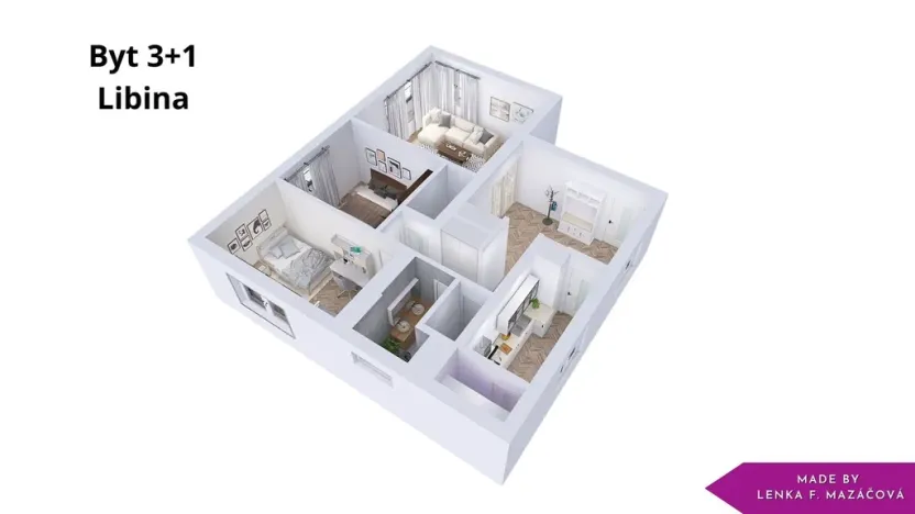 Prodej bytu 3+1, Libina, 83 m2