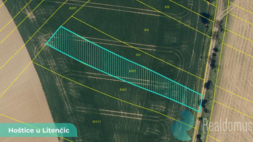 Prodej podílu 1/2 pole, Hoštice, 729 m2