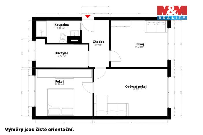 Prodej bytu 3+1, Klatovy - Klatovy III, Pod Hůrkou, 66 m2