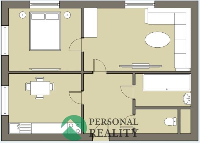 Prodej bytu 2+1, Příbram, náměstí 17. listopadu, 59 m2