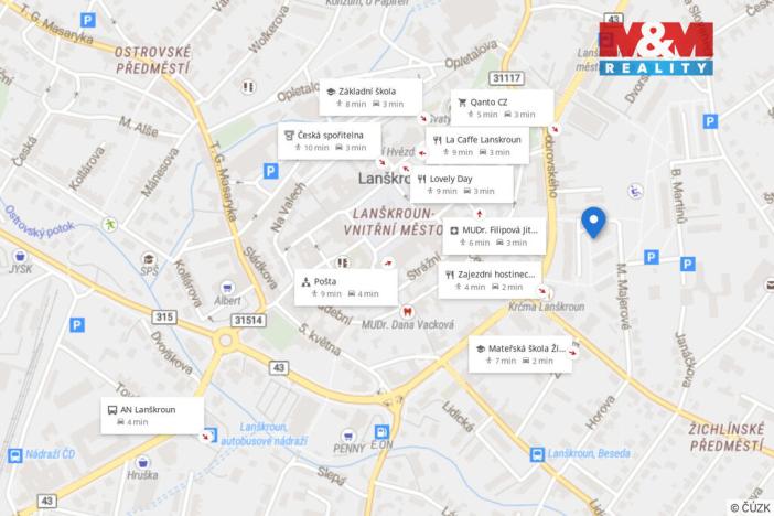 Prodej bytu 3+1, Lanškroun - Žichlínské Předměstí, M. Majerové, 72 m2