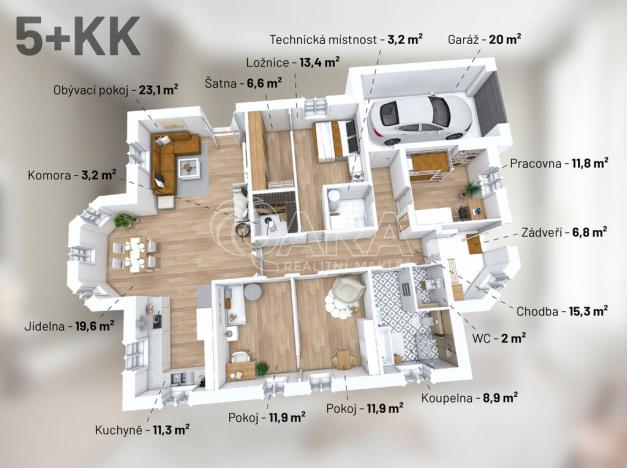 Prodej rodinného domu, Postřižín, Jelení, 169 m2