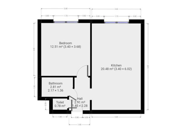 Prodej bytu 2+kk, Praha - Krč, Štúrova, 39 m2