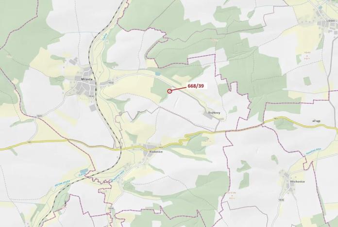 Dražba lesa, Milavče, 222 m2