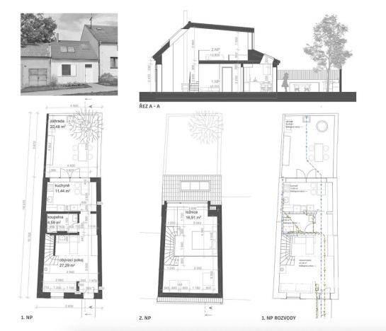 Prodej rodinného domu, Miroslav, Brněnská, 28 m2
