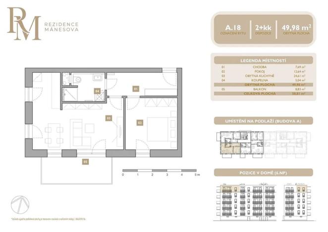 Prodej bytu 2+kk, Lipník nad Bečvou, Mánesova, 49 m2