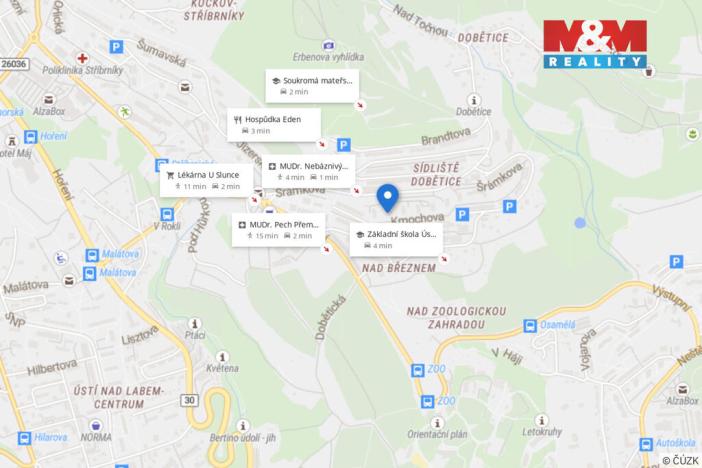 Pronájem bytu 1+1, Ústí nad Labem - Severní Terasa, Šrámkova, 34 m2