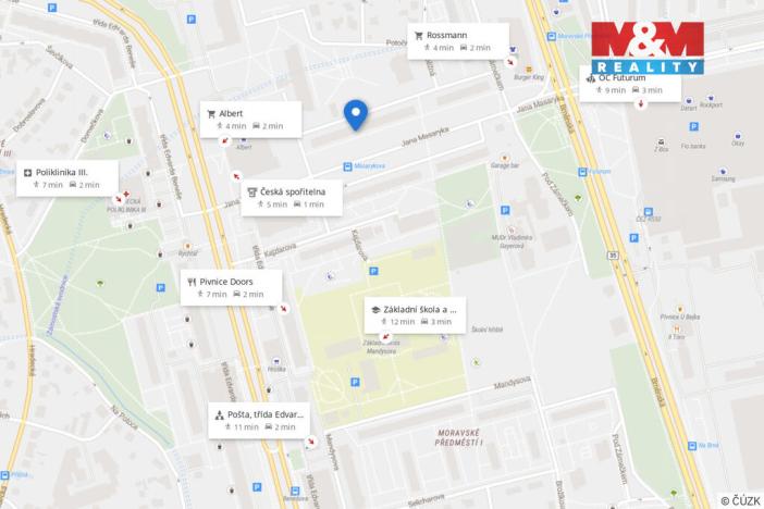 Prodej bytu 1+1, Hradec Králové - Nový Hradec Králové, Jana Masaryka, 34 m2