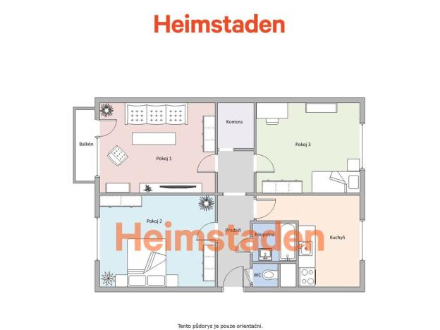Pronájem bytu 3+1, Ostrava - Výškovice, Šeříková, 79 m2