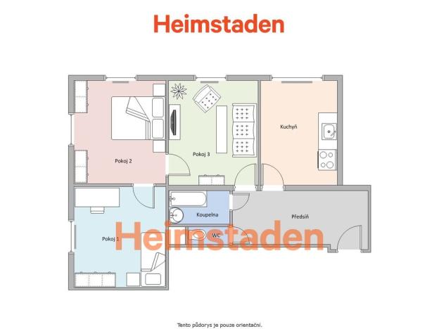 Pronájem bytu 3+1, Ostrava - Poruba, Matěje Kopeckého, 70 m2