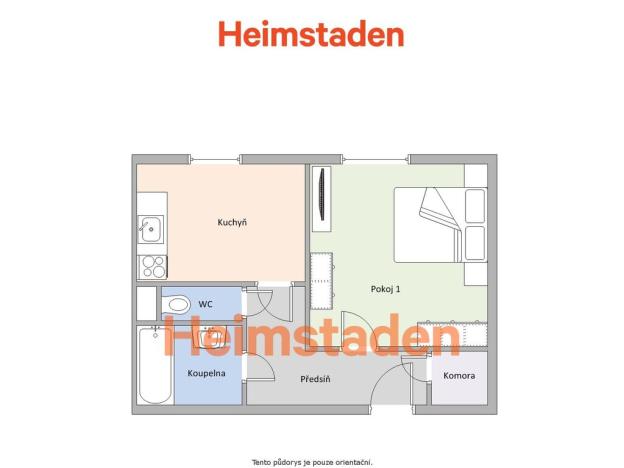 Pronájem bytu 1+1, Frýdek-Místek - Frýdek, Nad Stadionem, 38 m2