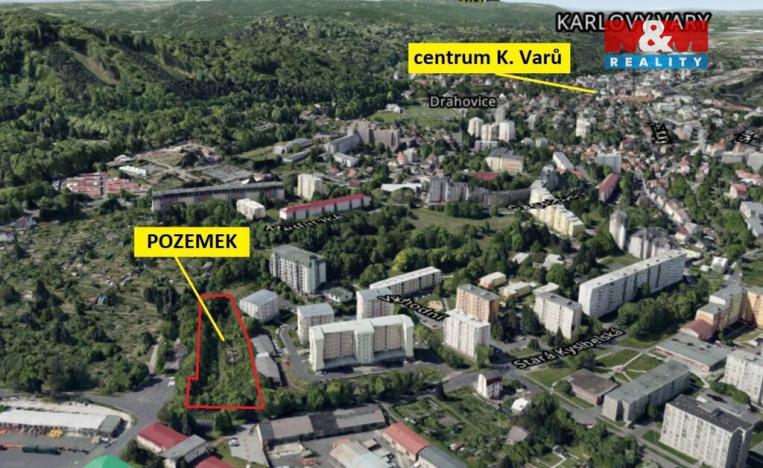Prodej komerčního pozemku, Karlovy Vary, Stará Kysibelská, 4294 m2