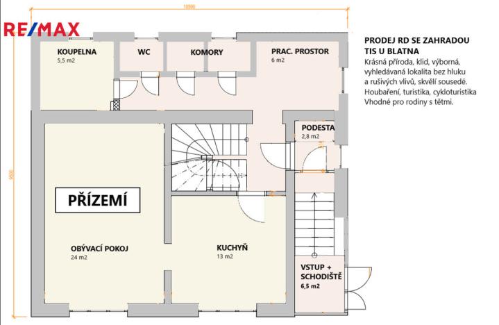 Prodej rodinného domu, Tis u Blatna, 100 m2