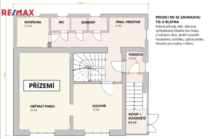 Prodej rodinného domu, Tis u Blatna, 100 m2