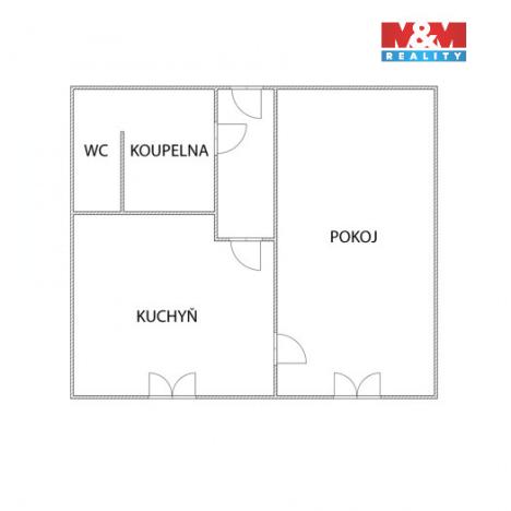 Prodej bytu 1+1, Jirkov, Červenohrádecká, 39 m2