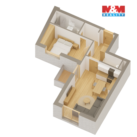 Prodej bytu 2+kk, Brno - Staré Brno, Hybešova, 68 m2