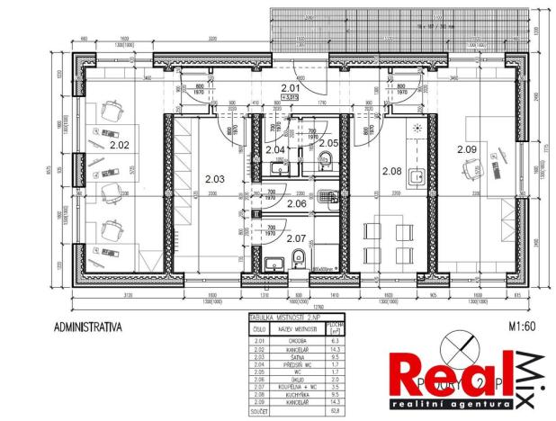 Prodej komerčního pozemku, Rajhrad, Stará pošta, 2501 m2