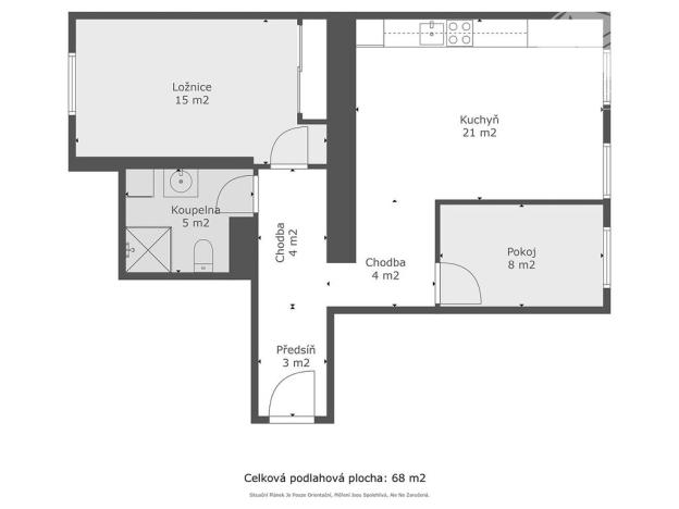 Prodej bytu 3+kk, Praha - Smíchov, Kmochova, 69 m2