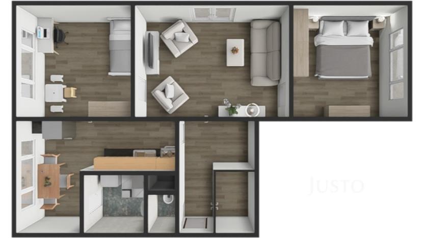 Prodej bytu 3+1, Milevsko, B. Němcové, 63 m2