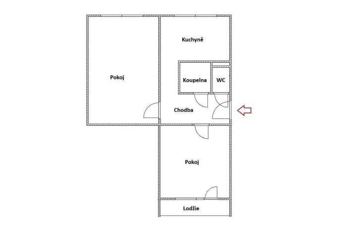 Prodej bytu 2+1, Kralupy nad Vltavou - Lobeček, Sídliště, 48 m2