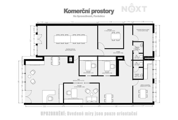 Prodej obchodního prostoru, Pardubice, Na Spravedlnosti, 200 m2