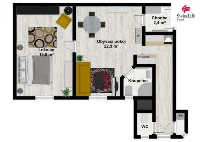 Prodej bytu 2+kk, Plzeň, Houškova, 63 m2