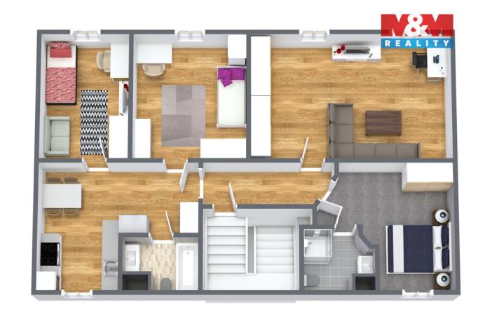 Prodej bytu 4+1, Sokolov, nábřeží Petra Bezruče, 93 m2