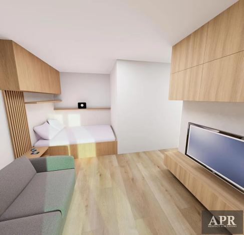 Pronájem bytu 1+kk, Zlín, Pod Hradem II, 29 m2