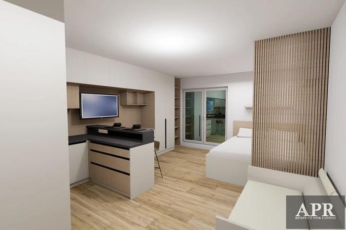 Pronájem bytu 1+kk, Zlín, Pod Hradem II, 27 m2