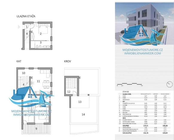 Prodej bytu 4+kk, Petrčane, Chorvatsko, 100 m2