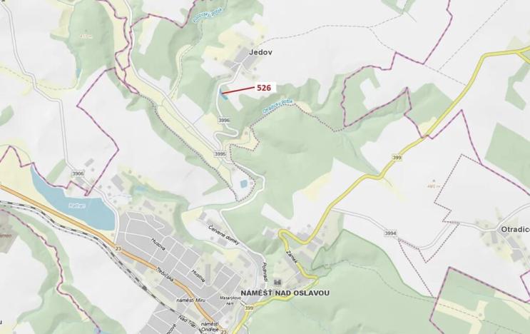 Dražba lesa, Náměšť nad Oslavou, 1796 m2