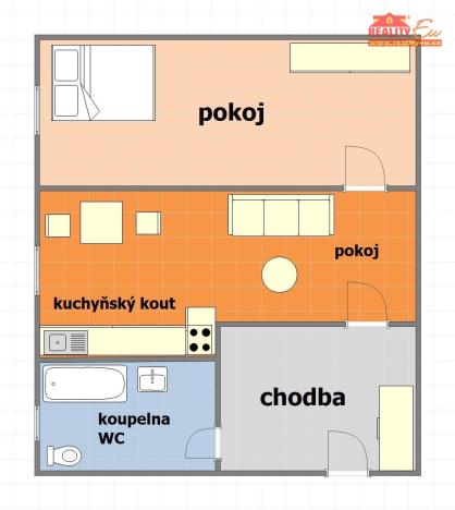 Prodej bytu 2+kk, Náchod, Nerudova, 40 m2