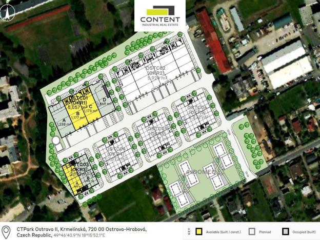 Pronájem skladu, Ostrava - Hrabová, Krmelínská, 6000 m2