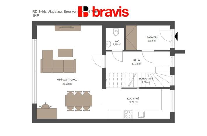 Prodej rodinného domu, Vlasatice, 117 m2