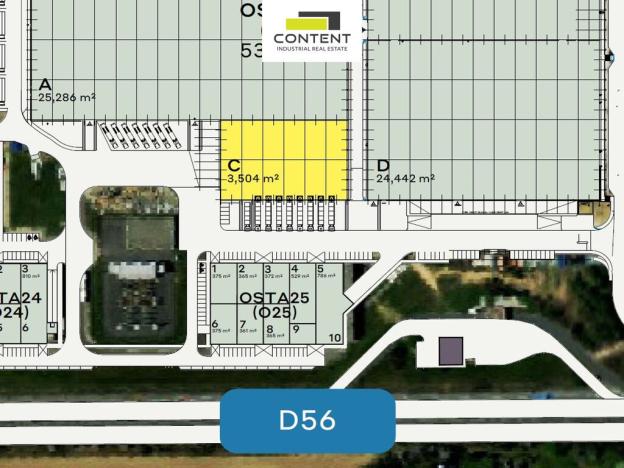 Pronájem skladu, Ostrava - Hrabová, K Zyfu, 3504 m2