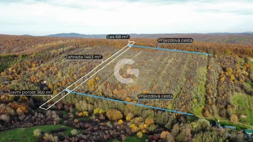 Prodej zahrady, Újezdec, 1891 m2