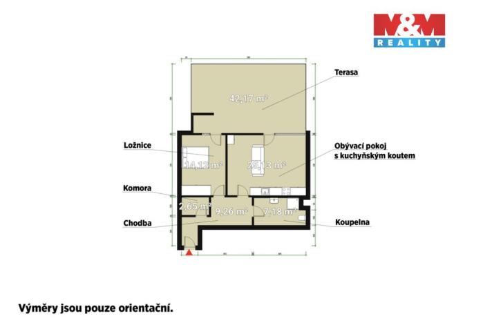 Pronájem bytu 2+kk, Plzeň - Újezd, Rubínová, 56 m2