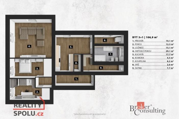 Prodej bytu 3+1, Liberec - Liberec I-Staré Město, U Náspu, 107 m2