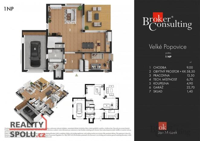 Prodej rodinného domu, Velké Popovice, U Školky, 190 m2